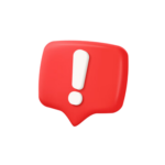 경고를 뜻하는 3D 입체